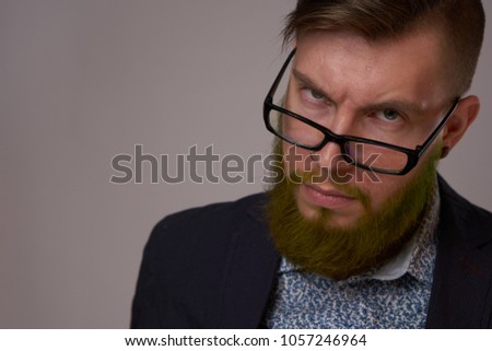gentleman with glasses, style                             