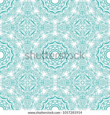 Seamless floral pattern motifs suitable for wallpaper and fabric design. Vector illustration. Monochrome
