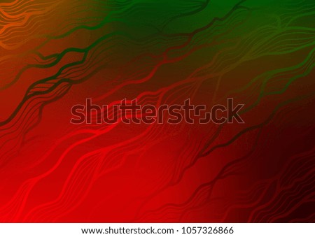 Light Green, Red vector abstract doodle pattern. Colorful abstract illustration with lines in Asian style. The pattern can be used for heads of websites and designs.