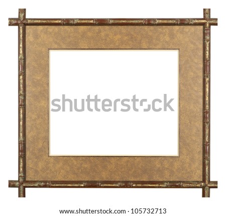 art picture frame bamboo golden