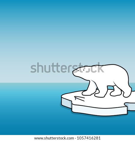 Polar bear on ice cap