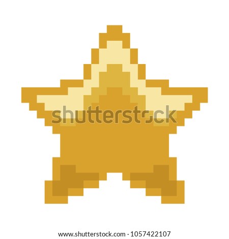 Pixel star on white background