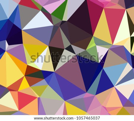 Vector, multicolor geometric background. Triangles, triangulation. Geometric mosaic, colored triangles, application in origami style. Abstract background for web. Abstract geometric triangle backgroun