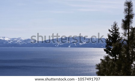 Lake Tahoe from Incline Village in Winter. Nevada. USA