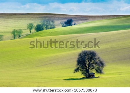 Moravian Tuscany – beautiful landscape in south Moravia near Kyjov town, Czech Republic
