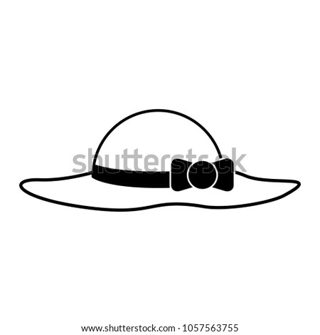 Isolated girl summer hat icon