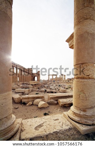Palmyra, Syria, the pearl of the ancient architecture which. queen Zenobia