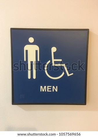 Men’s room sign