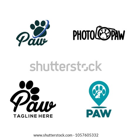 Paw logo vector art