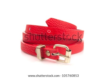 Red fashion belt Royalty-Free Stock Photo #105760853