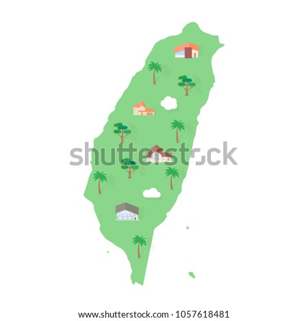 Taiwan Asian map real estate