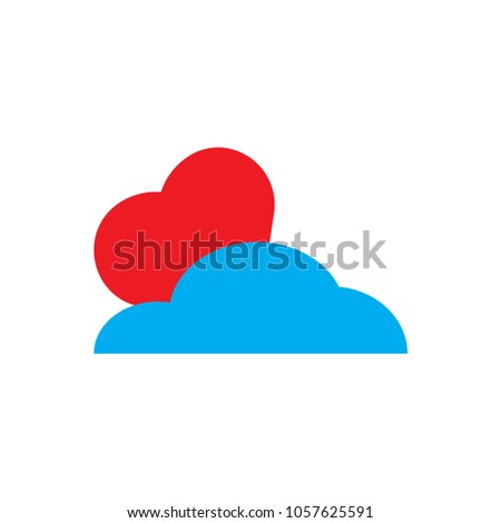 cloud love graphic template