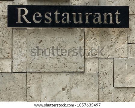 Restaurant sign modern