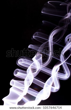 Spiraling purple smoke