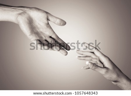 Hand reaching out to help