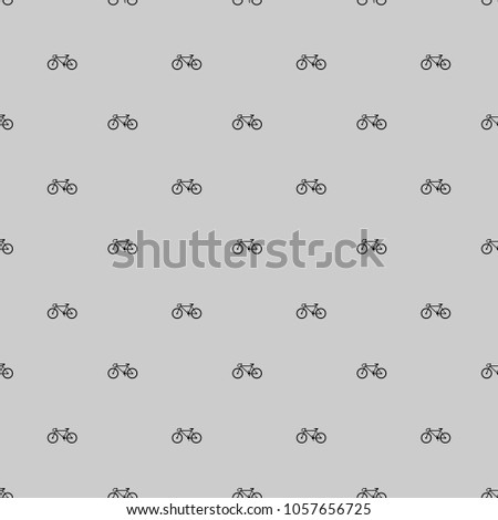 vector seamless bicycle pattern on the gray background