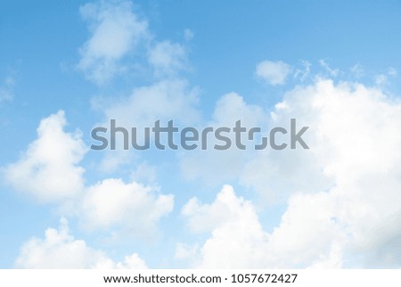 Blue sky and clouds white background