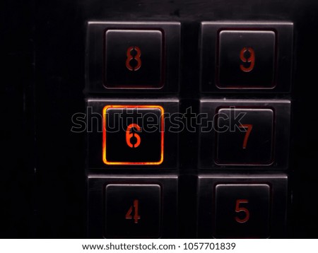 The number plates in the elevator