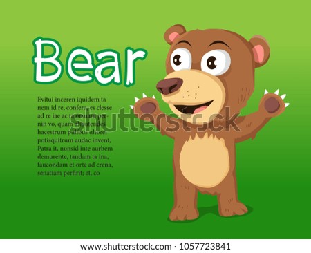 bear book cartoon design .Vector illustration