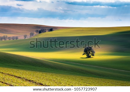 Moravian Tuscany – beautiful landscape in south Moravia near Kyjov town, Czech Republic