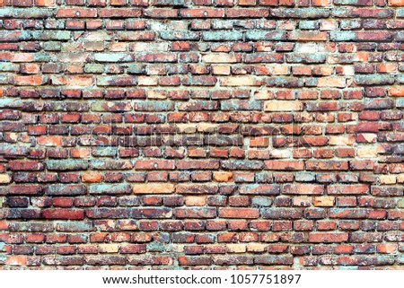 Seamless texture colorful brick wall Royalty-Free Stock Photo #1057751897