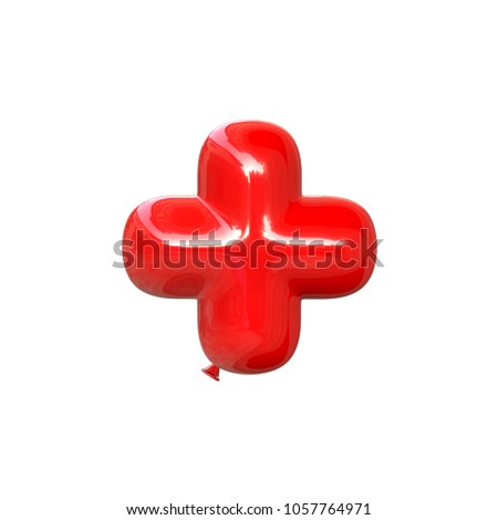 Letter Plus sign balloon style