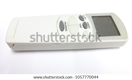This image content the picture of air conditioner remote control. Remote works on most of the air conditioners. 