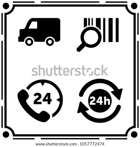 logistic transportation icon vector set