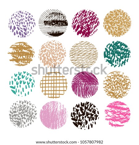 Big set of vector handdrawn  texture.Trendy textures with a jumble of lines, zigzag,Isolated.Abstract primitive  backgrounds.Vector illustration.
