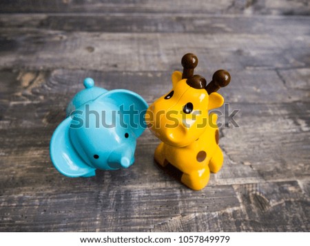 children's toys on the table