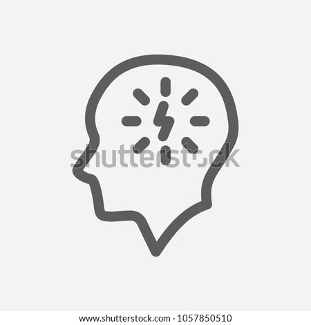 Manage stress icon line symbol. Isolated vector illustration of  icon sign concept for your web site mobile app logo UI design. Royalty-Free Stock Photo #1057850510