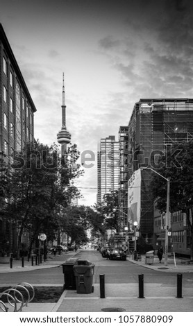City street of Toronto, Canada