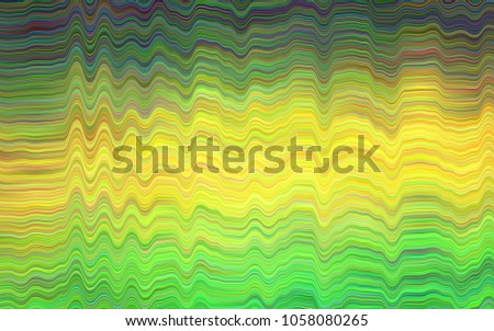 Dark Green, Yellow vector pattern with curved circles. A vague circumflex abstract illustration with gradient. New composition for your brand book.