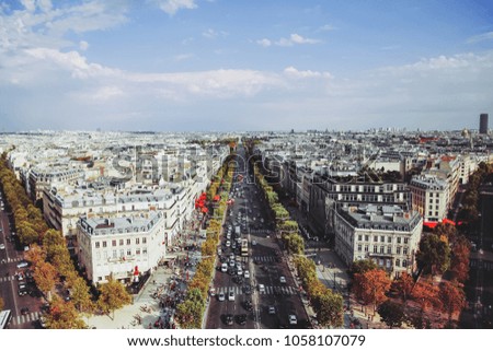 bird eye view of paris