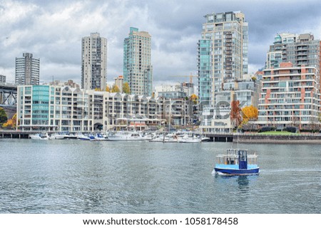 Vancouver harbour with city in the background