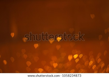 Decorative heart background, romantic love bokeh background in pink for Valentine's day or wedding