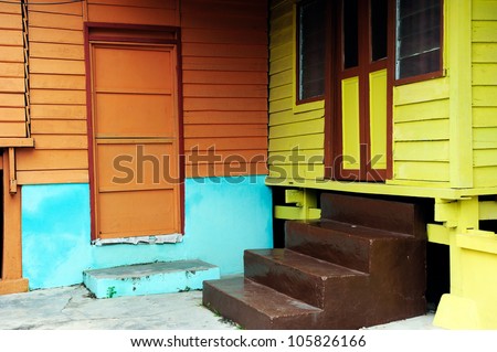 Traditional Colorful house in Malacca, Malaysia