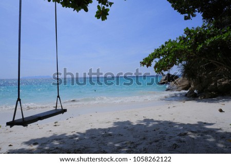 Swing at the beautiful beach