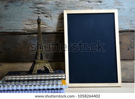paris landmark of blackboard