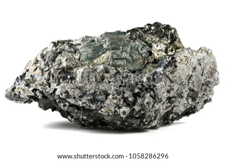 99.7% fine manganese isolated on white background Royalty-Free Stock Photo #1058286296