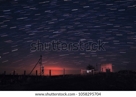 long exposure of night sky
