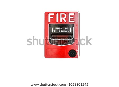 Fire alarm  isolated for background with clipping paths