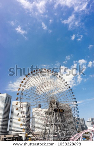 ferriawheel at minatomirai Yokohama 
Kanagawa Japan