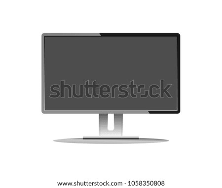 icon monitor screen vector sign symbol technology desktop television