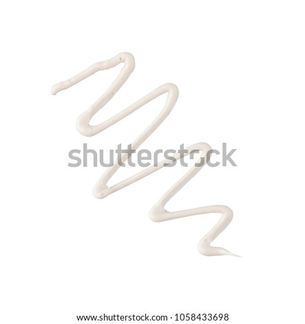Beautiful matte make up base in abstract shape on background