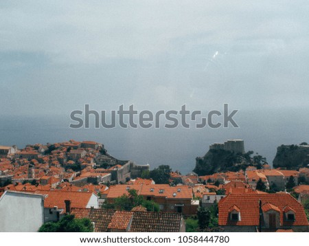 sea, view of the city of Dubrovnik, Croatia
