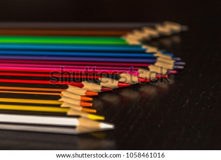 Colorful drawing pencils