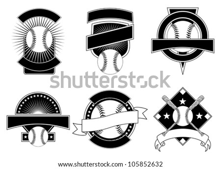Baseball Design Templates is an illustration of six baseball design templates for use with your own text. Great for t-shirt designs.