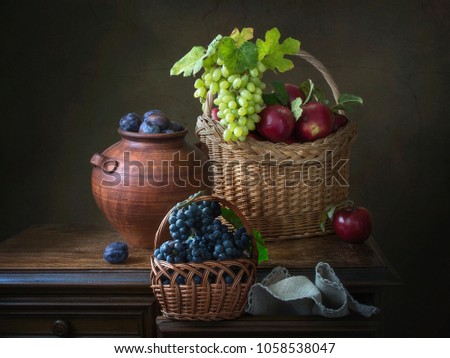 Still life with fruit harvest