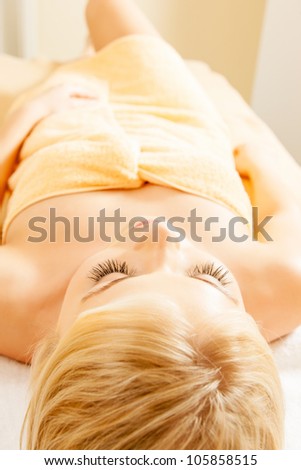 picture of beautiful woman in spa salon